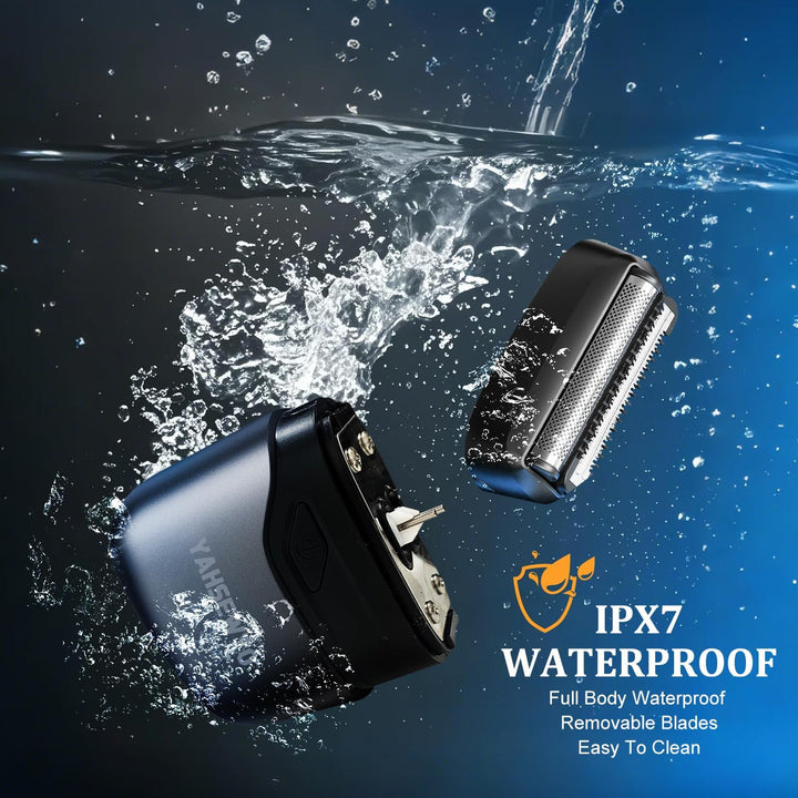 Foil Shaver,Electric Razor for Men,Mini Shavers for Men Waterproof,Mens Electric Shavers Cordless Rechargeable,Double Floating Blade for Close Shaving,Travel Razors Trimmer Wet & Dry 90Min Runtime