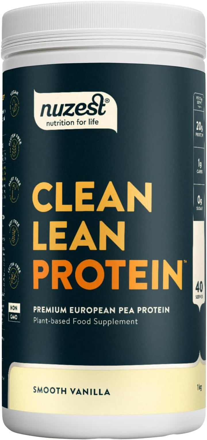 Vegan Protein Powders by  - Clean Lean Protein - Smooth Vanilla - Plant Based Pea Protein Shake - Low Calorie & Low Carb - Gluten Free - Dairy Free - 500G (20 Servings)