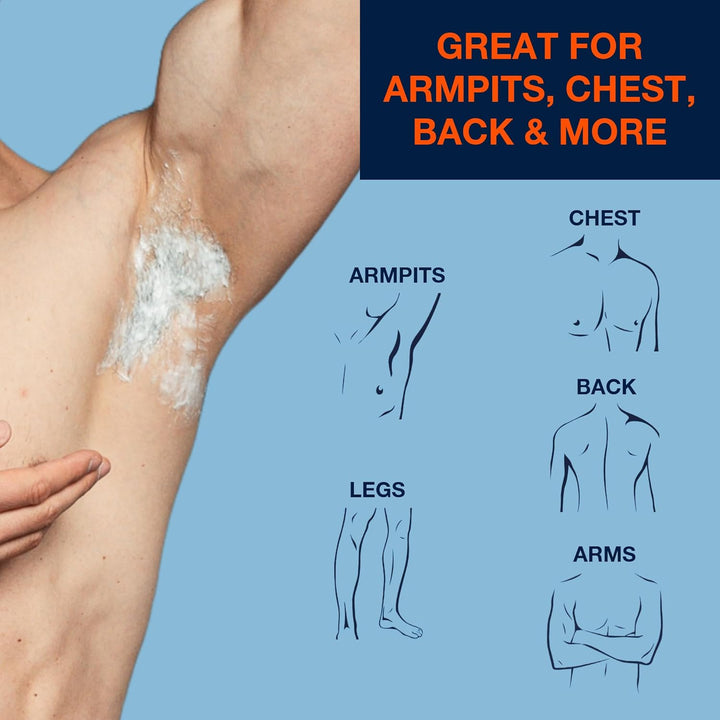 Body Hair Removal Cream for Men Pack of 3 (3 X 200 Ml) – for Chest, Back and Underarms – Gentle and Effective Depilation without Cuts or Razor Burn
