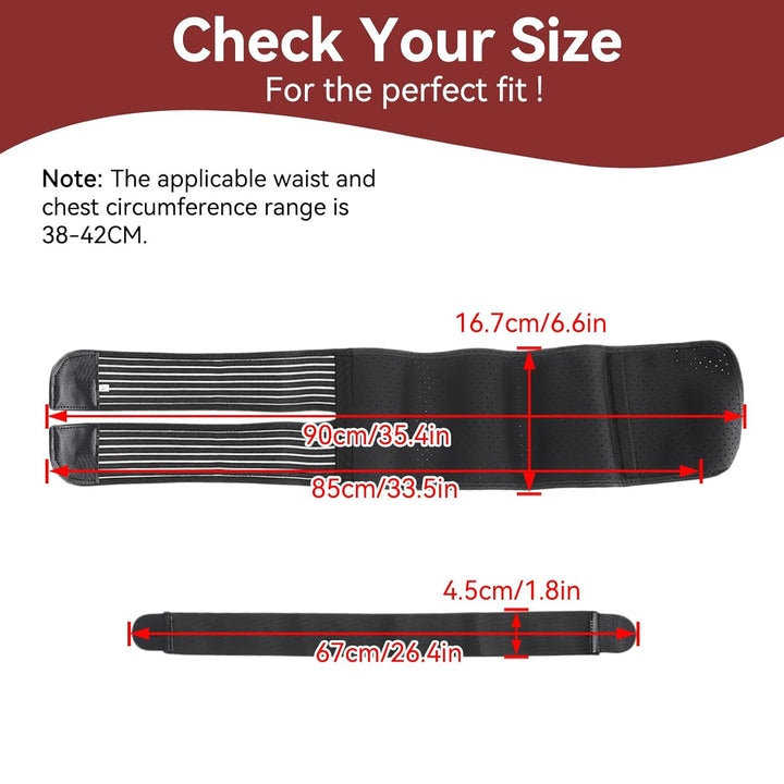 Broken Rib Brace for Men and Women, Adjustable Elastic Rib Support Compression Brace Chest Binder Wrap Women'S Rib Cage Protector Wrap Belt for Sore or Sternum Injuries