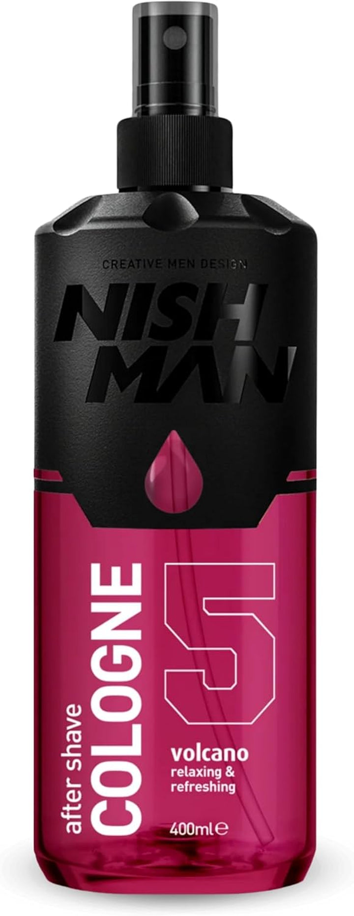 Aftershave Cologne 05 - Volcano 400Ml – Refreshing after Shaving Spray Lotion for Men - Scent of Creamy Heliotrope Flower & Oriental Hibiscus - Mens after Shave Cologne