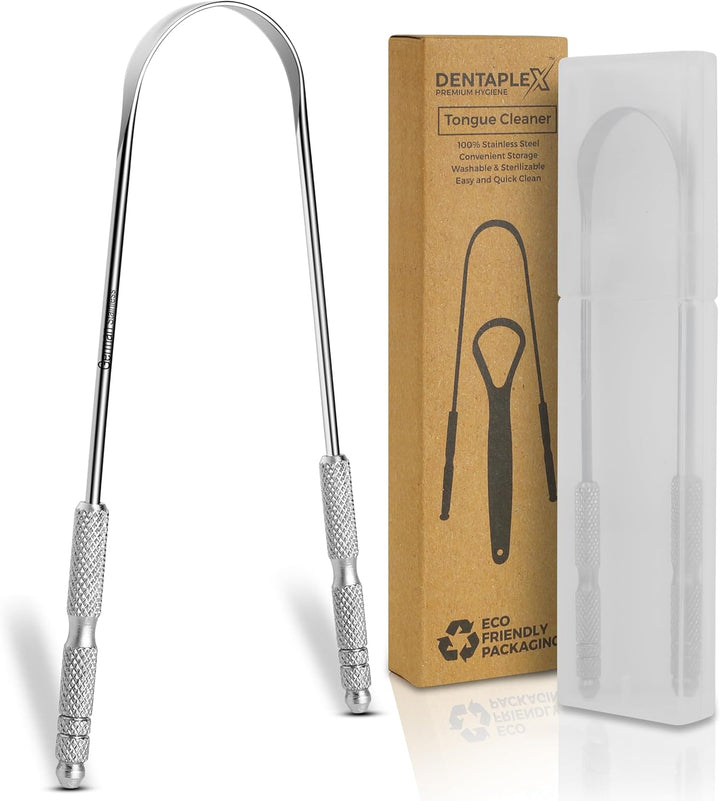Tongue Scraper Metal Stainless Steel Tongue Scrapers for Adults Restore Fresh Breath Improve Taste and Oral Health with Our Tongue Cleaners Suitable for Men & Women Personal Hygiene - Tongue Scraper 2