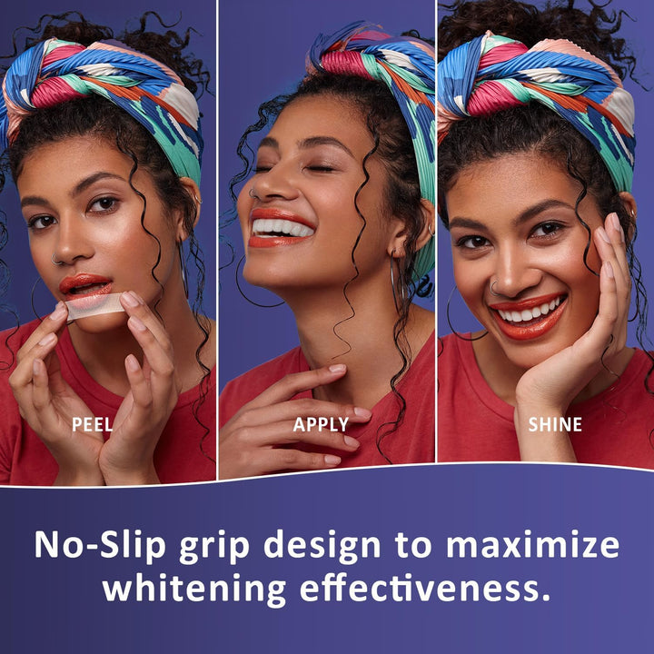 Teeth Whitening Strips 14 Treatments, Non-Sensitive Formula, Non-Slip 28 Whitening Strips for Sensitive Teeth, Fast Whitening, Safe Whitener for Smokers, Coffee Drinkers, Yellow Stains