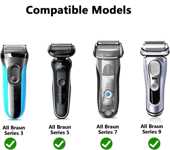 Case Compatible with Braun Shaver S3/5/7/9, Waterproof Hard Razor Storage Box for Travel Home Use with a Lanyard and Two Small Brushes