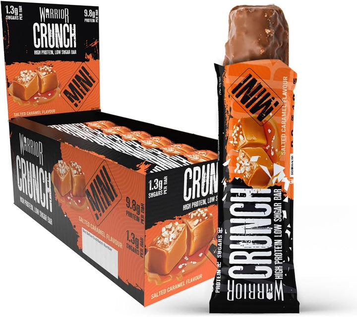 Crunch Mini (Snacksize) – Protein Bars – 9G+ Protein per Bar – Low Carb, Low Sugar Snack – 24 Pack X 32G (Salted Caramel)