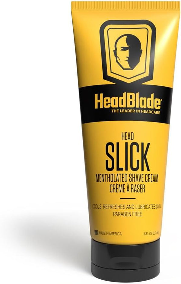 - Headslick Mentholated Shave Cream, Use It Anywhere You Shave - 8 Fl Oz