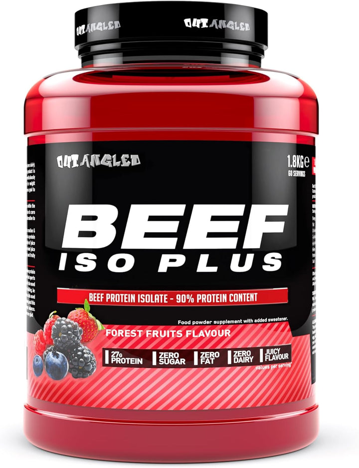 Beef Iso Plus, Beef Protein Isolate Powder, High Protein, Zero Fat and Sugar | 1.8Kg, Orange Burst | Halal, Paleo and Keto Friendly, Dairy and Gluten Free