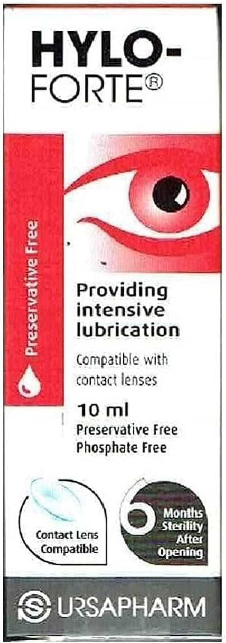 HYLO Forte - Triple Pack - Preservative Free Lubricating Eye Drops - for Treatment of Severe and Persistant Dry Eyes - 3X10Ml