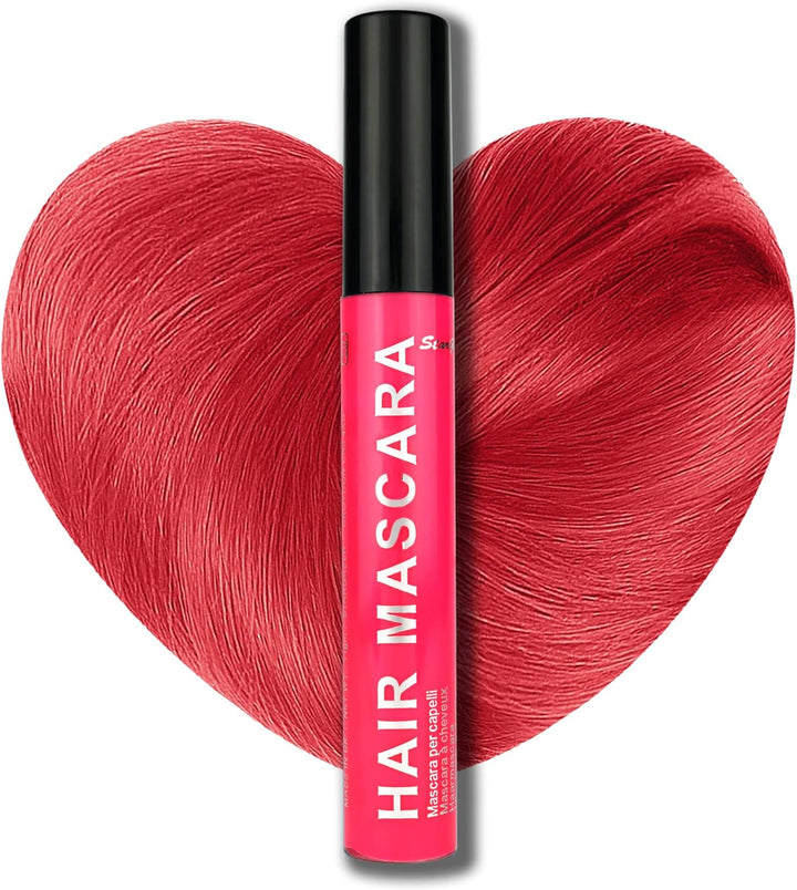 Neon Red Uv-Reactive Hair Mascara, Wash Out Colour