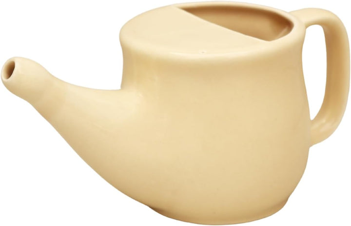 Ancient Impex Ceramic Neti Pot 400 Ml (Blue) | Spill-Proof & Microwave Safe Nasal Cleaning Pot for Sinus, Allergy & Congestion Relief | Reusable & Eco-Friendly Jala Neti Pot