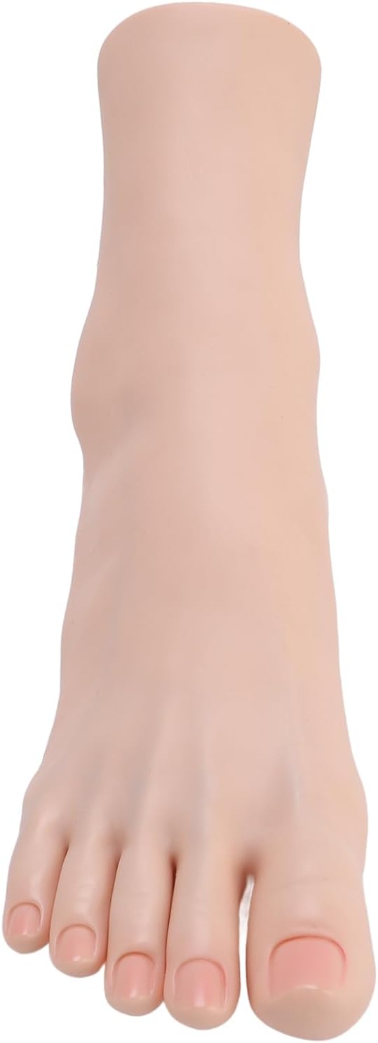 Silicone Standing Mannequin with Flexible Joint for Nail Art Display, Photography, Beauty Training, Premium Silicone Material (Right Foot)