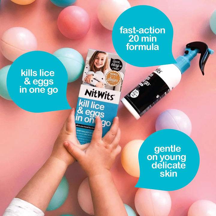 All-In-One Head Lice Treatment Spray, Kills Nits & Eggs, Includes Lice Spray 120Ml & Nit Comb ,120 Ml (Pack of 1)