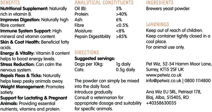 Brewer’S Yeast Powder for Animals (1000, Grams)