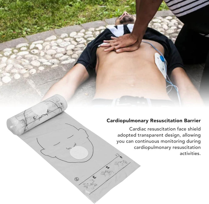 1 Roll First Responder CPR Barrier Cardiopulmonary Resuscitation Barrier Disposable Face Shield for Emergency Use,Cpr Trainer
