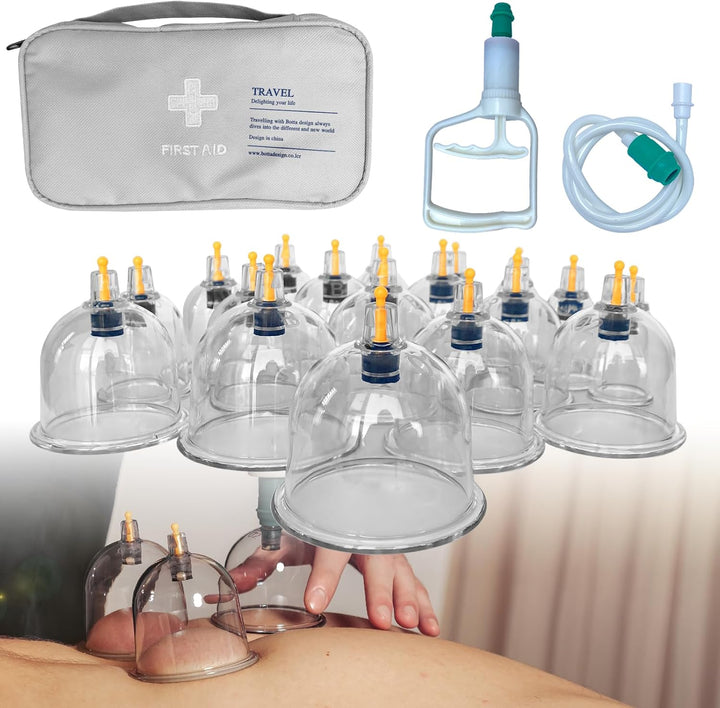5 in 1 Electric Cupping Set Gua Sha Cupping Set with Remote 12 Adjustable Temperatures Vacuum Cupping Massager with Red Light for Body Reduce Muscle Pain with 3 Cups (Red)
