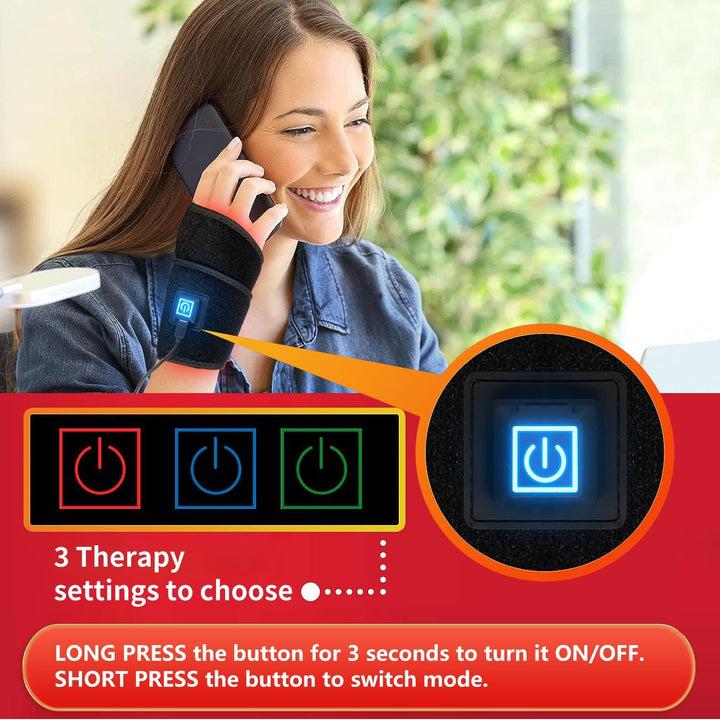 Red Light Therapy near Infrared Light Therapy Wrap Belt for Body, Wearable Wrap with 48 Leds for Neck Chin Knee Ankle Pain Relief Foot Joint Muscle Stiffness