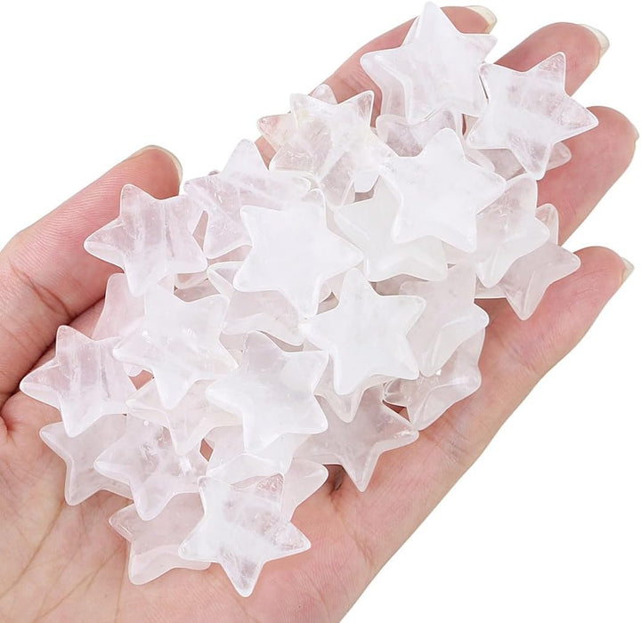 20 Pcs Crystals and Gemstones Star Healing Crystals Set Reiki Chakra Protection Polished Stones Meditation Energy Balancing Crystal