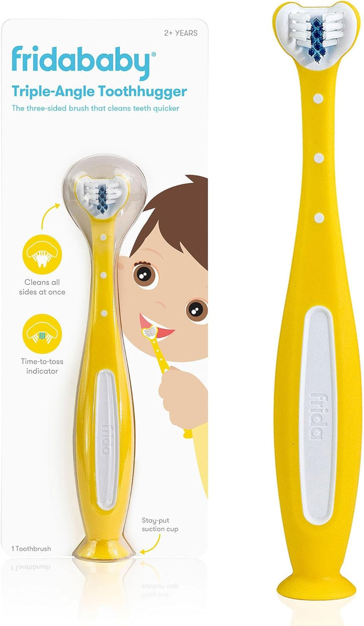 Triple-Angle U-Shaped Toothbrush for Toddlers, Yellow