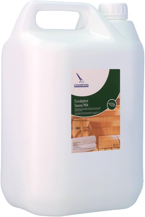 Champion Sauna Milk - Eucalyptus Scent - 5 Litres - for Sauna/Steam Room/Hot Tub