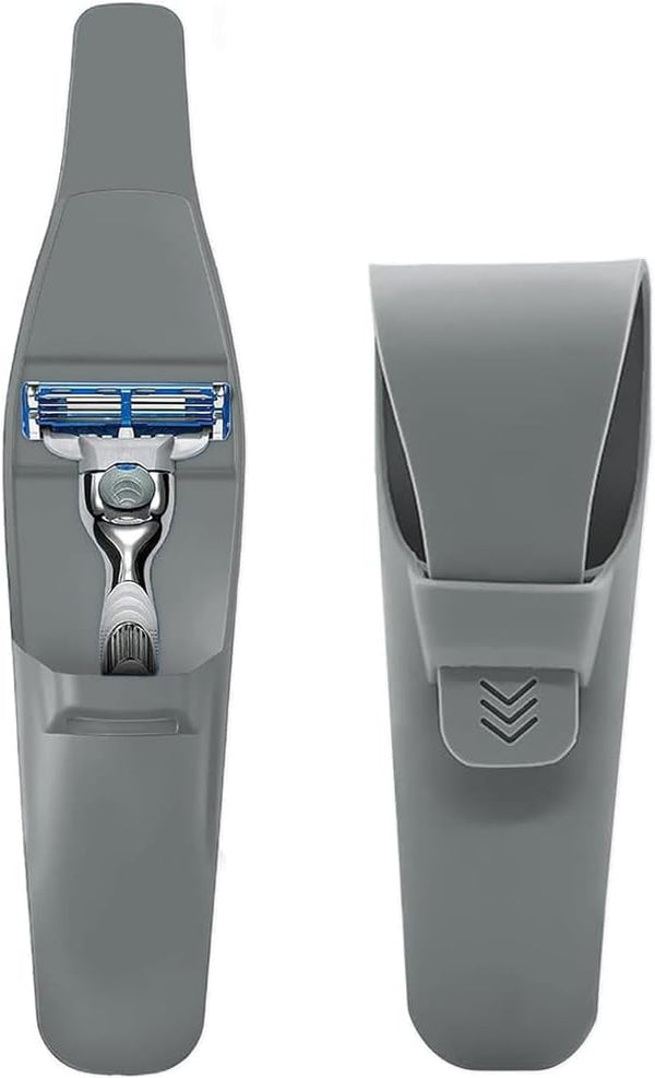 Razor Case,Razor Travel Case,Silicone Women Shaver Safety Razors Blades Protecting Storage Waterproof Man Manual Razors Safe Cover Containers Easy to Carrying Suitable for Hiking,Travelling, Camping