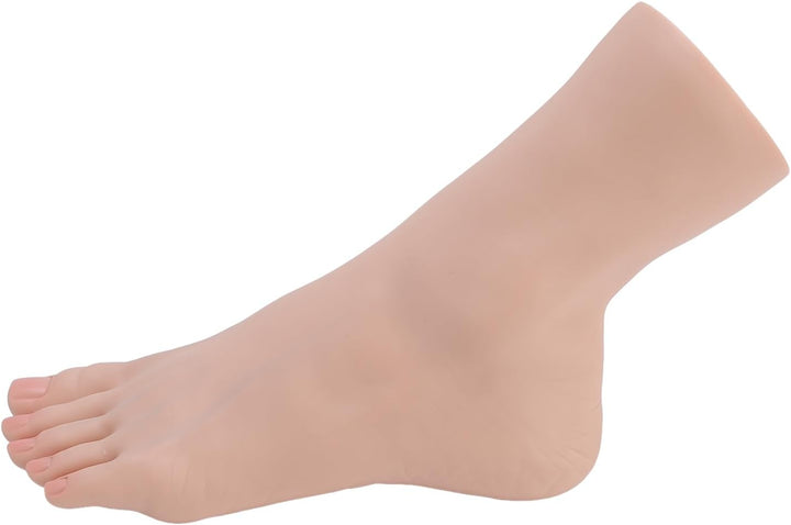 Silicone Standing Mannequin with Flexible Joint for Nail Art Display, Photography, Beauty Training, Premium Silicone Material (Right Foot)