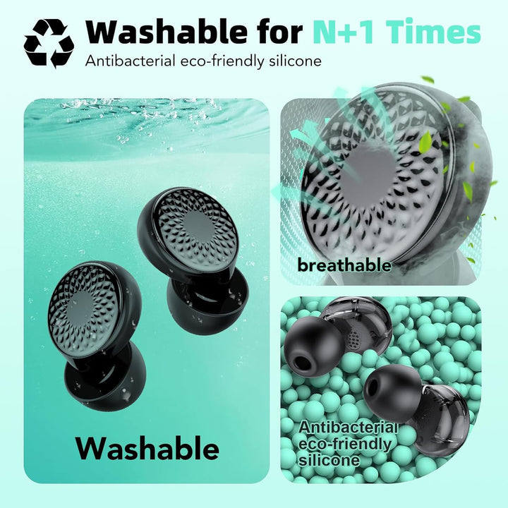 Ear Plugs for Sleep Noise Cancelling -45Db, Customized Soft Earplugs for Concert, 0 Pressure, Reusable Ear Plug for Noise Reduction with Case & 8 Eartips, for Sleep, Working, Studying, Traveling