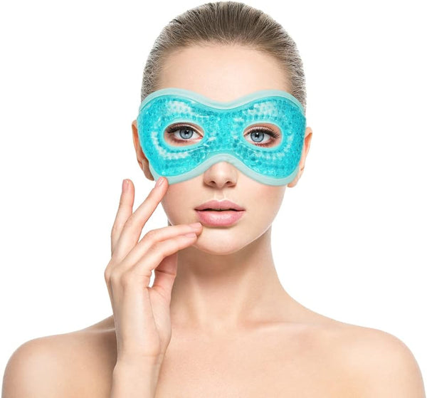 Cooling Eye Mask, Reusable Hot/Cold Therapy Gel for Puffy, Dark Circles, Headaches, Migraines, Sinus Pain, Dry and Swollen Eyes