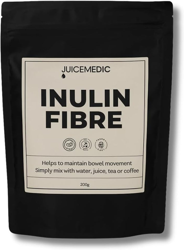 Inulin Fibre Powder 200G – Prebiotic Fibre Supplement for Gut Health, Digestion & Weight Management – Neutral Taste, Easily Mixes in Water, Coffee or Smoothies