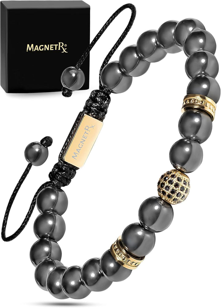 ® Hematite Magnetic Bracelet - Beaded Magnetic Hematite Bracelets