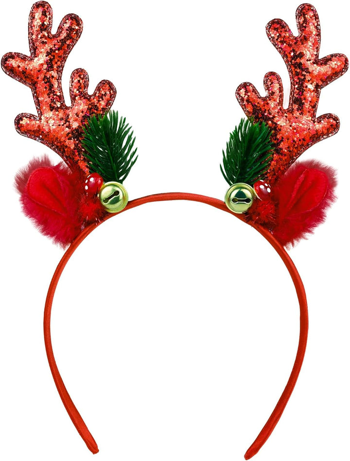 Animal Ears Headband - Reindeer Antlers for Christmas & Halloween, Dark Brown