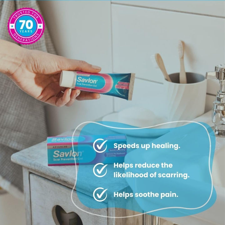 Scar Prevention Gel, Helps Soothe Minor Wounds & Superficial Burns, Speeds up Healing and Reduces Likelihood of Scarring (50G, 1 Pack)