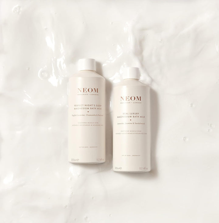 Real Luxury Magnesium Bath Milk, 300Ml I 100% Natural Lavender, Jasmine and Sandalwood I Milky Texture I Relaxing I Soothing I Relieve Sore and Tired Muscles.