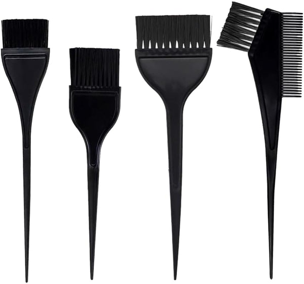 Hair Coloring Brush, 4 Pcs Hair Dye Brush, Hair Dye Brush Set, Hair Dyeing Comb Brush, Applicator Tools, for DIY Hair Coloring
