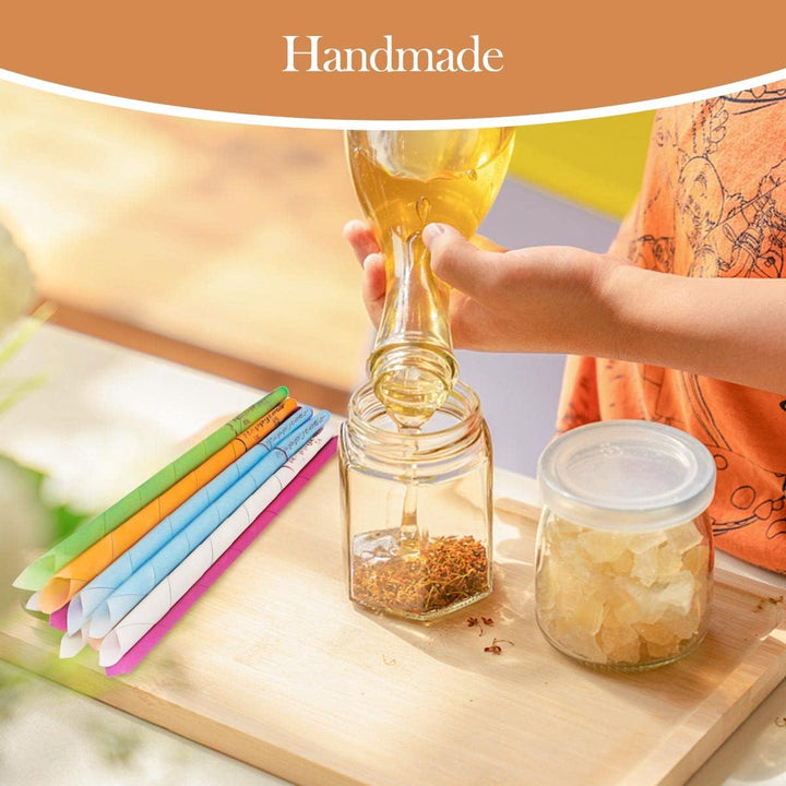 Ear Candles,  Hopi Ear Candles All Natural Beeswax Canding Cones Ear Wax Remover Candles 100% Non-Toxic Cylinders Fragrance Hollow Cone Candles With(8 Colours)+8 Protective Disks