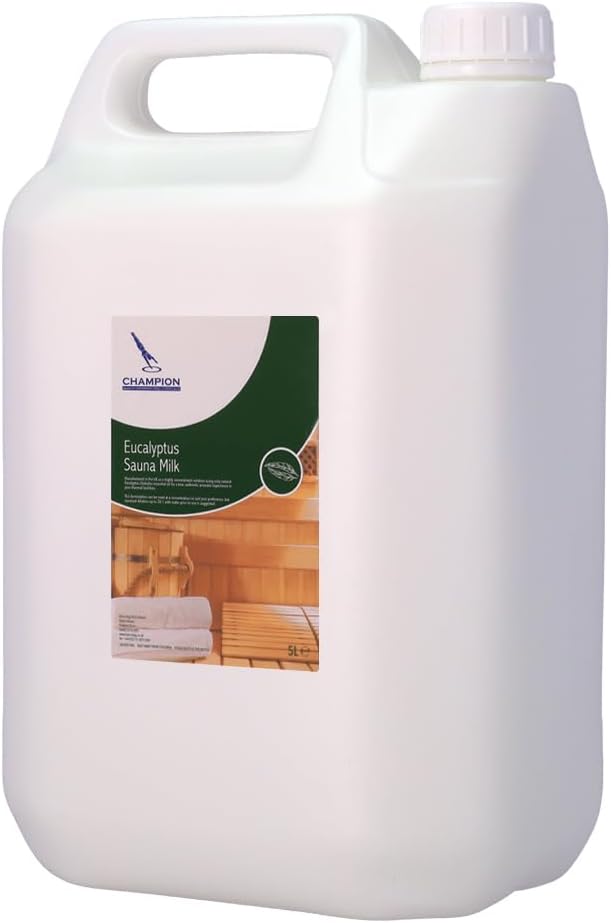 Champion Sauna Milk - Eucalyptus Scent - 5 Litres - for Sauna/Steam Room/Hot Tub
