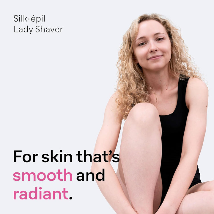Silk-Épil Lady Shaver 5-100 2-In-1 Wireless Electric Women'S Razor and Trimmer, Pink