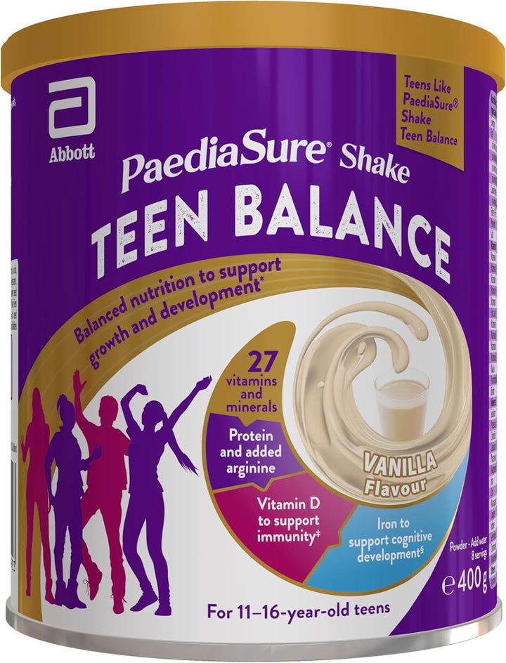 Teen Multivitamin Protein Powder – Chocolate – 400G – Teenager Supplement with 27 Vitamins & Minerals – Vitamin D & Protein – Vegetarian – for Busy Teens 11-16 Yrs Old – by Paediasure Shake