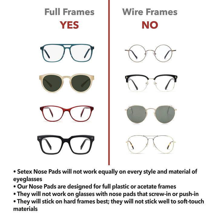 Gecko Grip Glasses Nose Pads (5 Clear Pairs) - Anti-Slip Nose Pads for Glasses, USA Made, Micro-Structured Fibers, Ultra-Strong Grip and Ultra-Soft, Self Stick Adhesive, 1 X 7 X 16 Mm