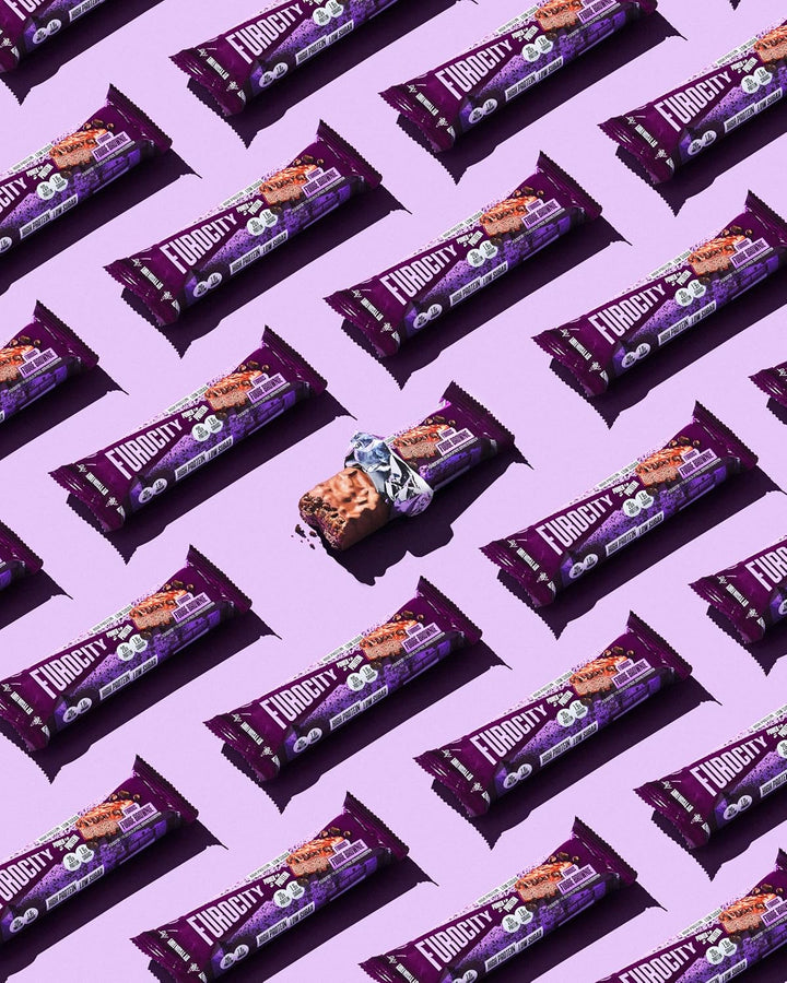 by Tyson Fury Protein Bars, Chocolate Fudge Brownie Flavour, Case of 15 X 60G Bars, 20G Protein per Serving, Low in Sugar, Pre and Post-Workout Snack