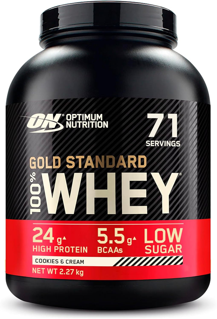 Gold Standard Whey Muscle Building and Recovery Protein Powder with Naturally Occurring Glutamine and Amino Acids, Extreme Milk Chocolate, 71 Servings, 2.27Kg, Packaging May Vary