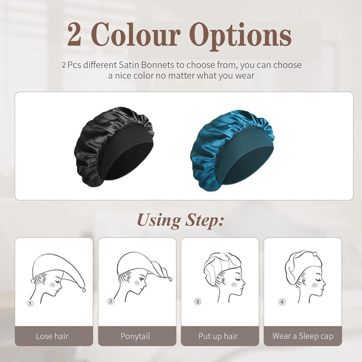 Silk Bonnet Satin Bonnet, Silk Hair Wrap for Sleeping, Soft and Comfortable Silk Sleep Cap
