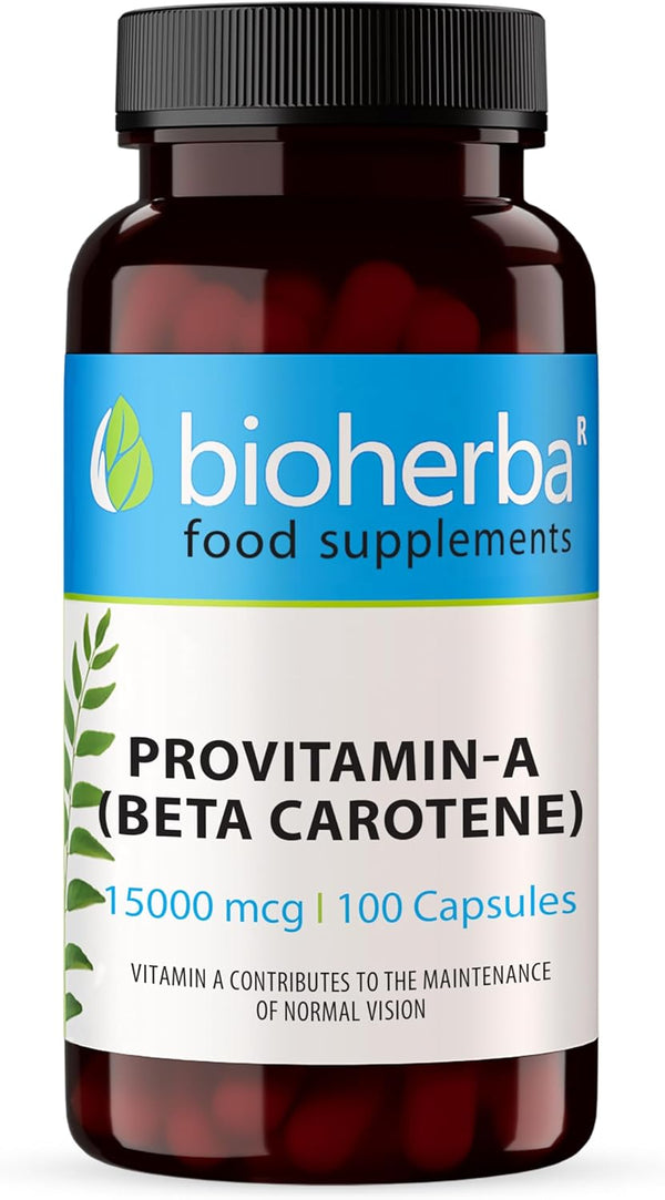 Beta-Carotene 15,000 Mcg – 100 Capsules | High-Potency Provitamin a Supplement for Skin, Vision and Immune Support by