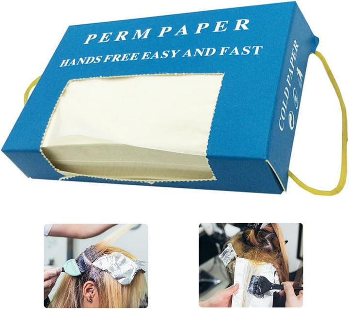 Salon Perm Paper Hair Curling Paper Disposable Hot Cold Hair Curling Tissue for Hairdressing Styling Tools 350PCS, Perming End Papers