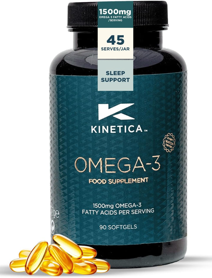 Sports Omega-3 Fish Oil | 1500Mg Omega-3 Fatty Acids, 1000Mg EPA & 500Mg Dha/Serve, 45 Servings/90 Capsule Pack | 2 Capsules/Day | Reduces Muscle Soreness with Anti-Inflammatory Properties