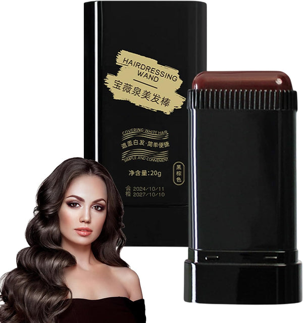 Safe and Convenient Comb Hair Dye, Upgraded Waterproof and Sweat Proof Hair Dye Stick, Ha-Ir D-Ye Concealer for Instant Gray Hairs Coverage, Portable Black D-Ye with Comb Applicator for Men Women