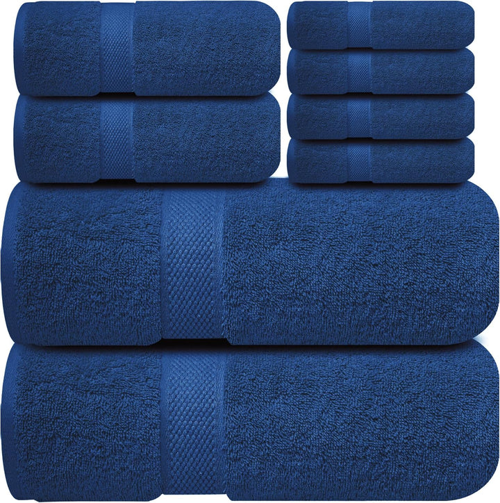 - 12 Pack Face Cloths |30X30 Cm| 100% Cotton Wash Cloths - Ultra Soft & Highly Absorbent Fingertip Towels for Spa, Gym, Hotel & Bathroom |Eloquent Blue|