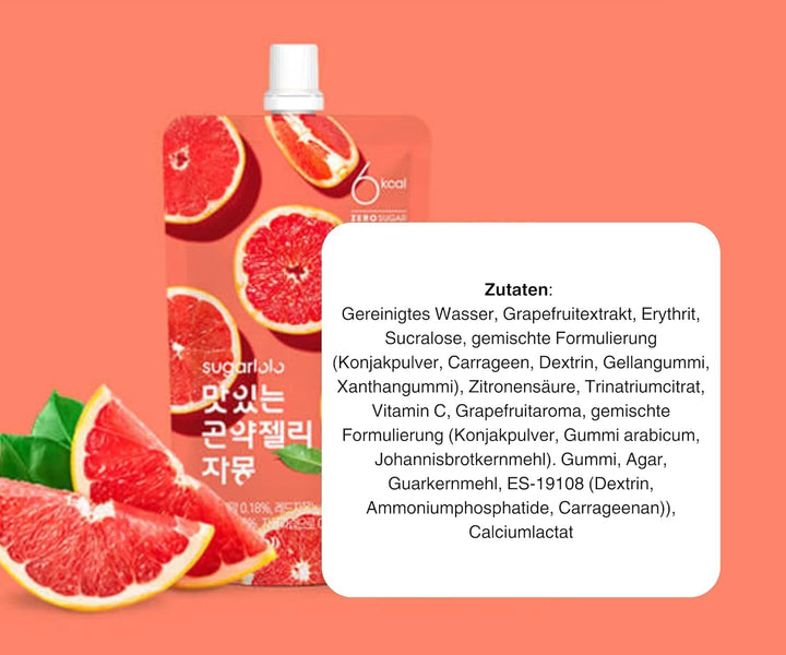 Sugarlolo Jelly Drink 150 G X 10 Pieces | Low Calorie Fruit Jelly and Sugar Free | Ideal for Diabetics and Health Consciousness | Pomelo Flavour |
