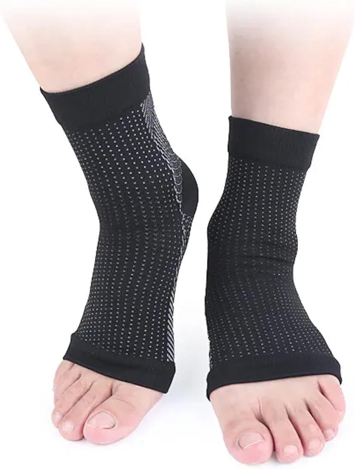 Ankle Support for Sprained Ankle, Arthritis, Joint Pain, Strains, Injury, Recovery, Rehab, Sports - Multi Zone Compression Sleeve (L)