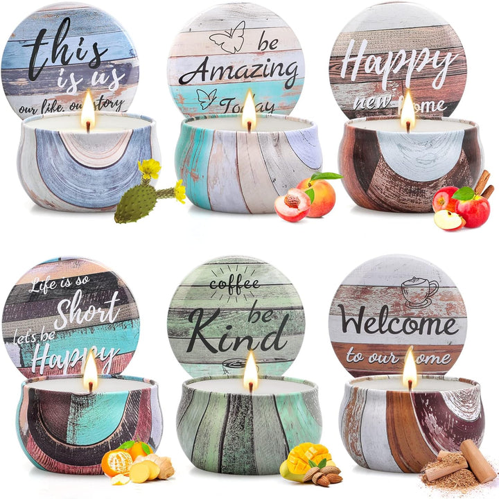 Candles-Scented Candles Gifts for Women,9 Pack Soy Wax Candle Set for Female Friend-Long Burning Aromatherapy Tin Candles for Birthday,Mother,Eid,Anniversary