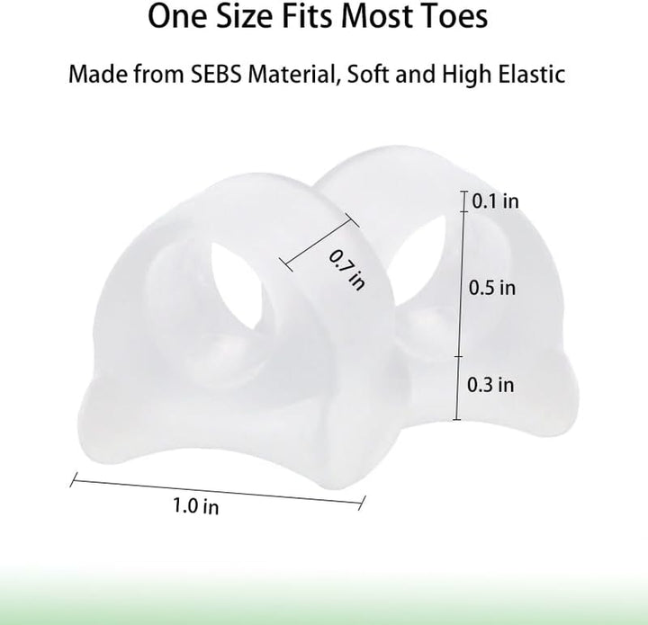 Toe Separators to Correct Your Toes 12 Pcs, Big Toe Spacers for Overlapping Toes Bunions Hammer Toe Relaxation Restore Toes to Their Original Shape, Toe Straighteners Toe Support